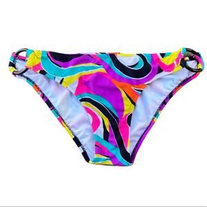Forever 21 Swim Abstract Retro Design Bikini Bottom Multicolored Size Medium